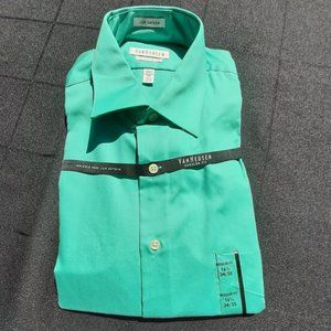 Van Heusen Lux Sateen Dress Shirt Turquoise